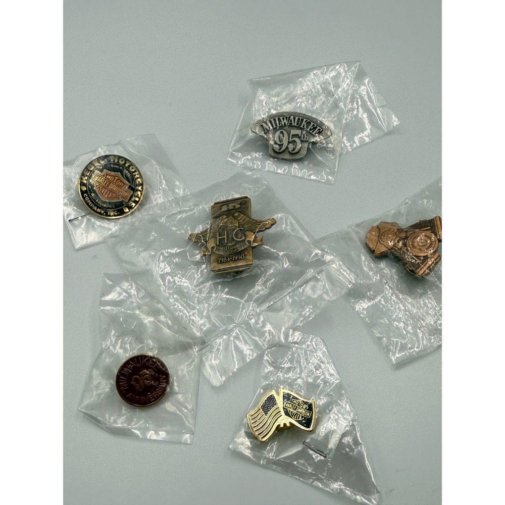 Harley-Davidson Vintage Pin Lot 95th Anniversary HOG Eaglethon Kegel 6pc Set